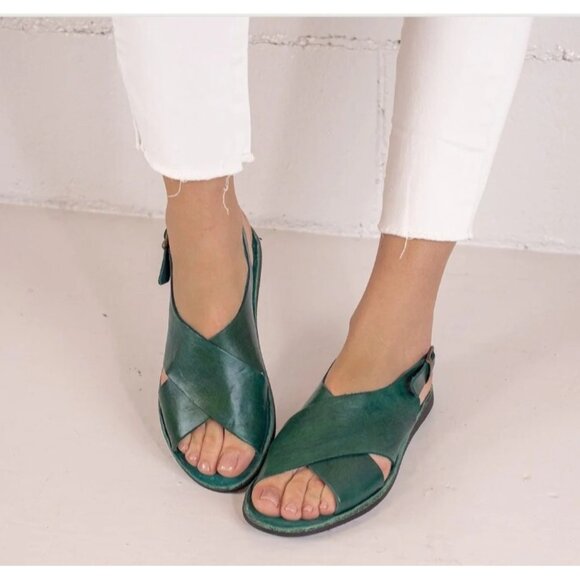 Brador RIO PETROLIO SANDALS Leather sandals Shoes made in Italy Size EU40/US10 - Picture 1 of 12